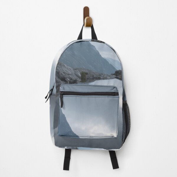 Item preview, Lone figure by mountain lake designed and sold by anytka.