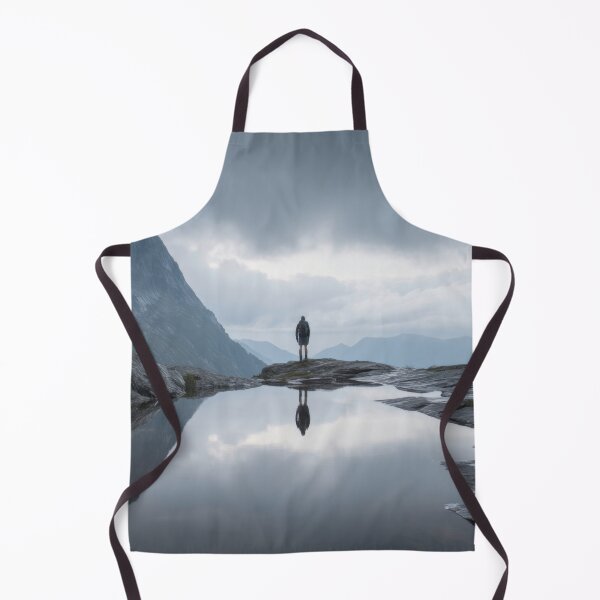 Item preview, Lone figure by mountain lake designed and sold by anytka.