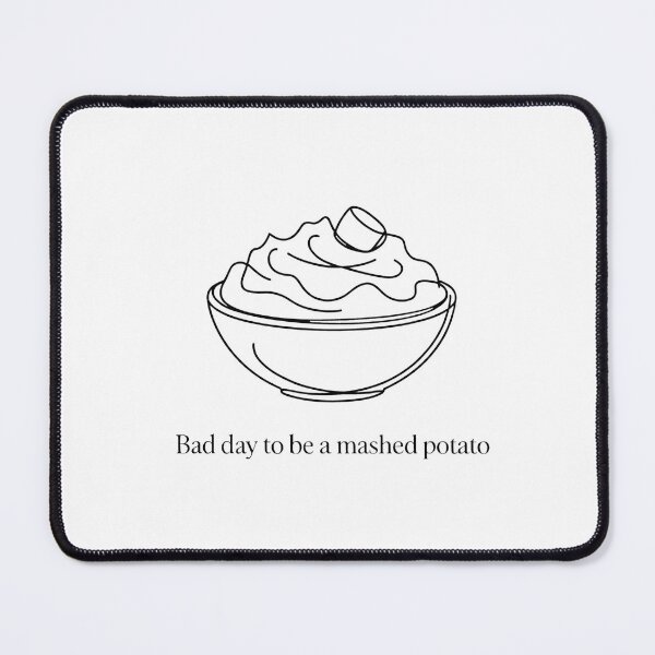 Item preview, Minimalist Mashed Potato Line Art – Simple Thanksgiving Humor designed and sold by WSPrintCrafter.