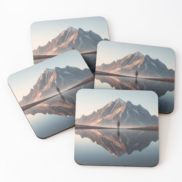 Item preview, Majestic mountain reflection at dawn designed and sold by anytka.