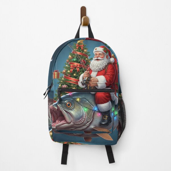 Item preview, Santa Fishing Fantasy – Whimsical Christmas Scene Filled with Cheer and Holiday Fun designed and sold by PixelVibe782.