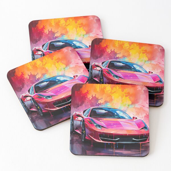 Item preview, Italian Exotic Sports Car Bursts Through Color Explosion designed and sold by RevUpDesign.