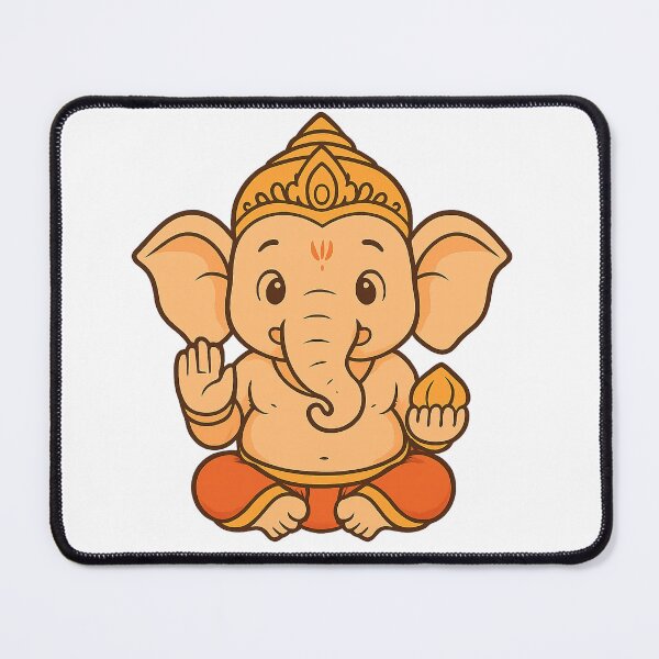 Item preview, Cute Divine Ganesha Cartoon Illustration designed and sold by HiteshArt111.