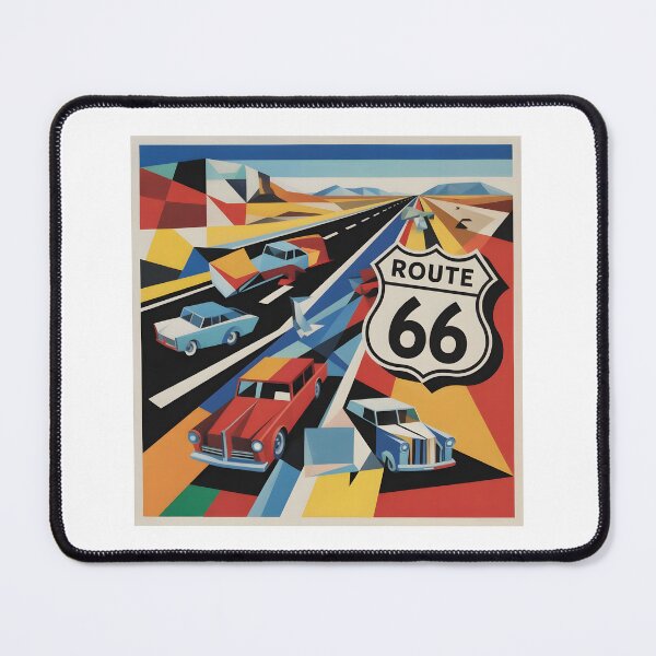 Item preview, Route 66 Minimalist Contemporary Art Print – Retro American Highway Decor designed and sold by OzzFrequency.
