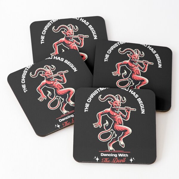 Item preview, Funny Dark Humor Christmas Design – “The Christmas Music Has Begun” Dancing With the Devil Art designed and sold by onlin3boutiqu3.