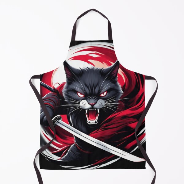 Item preview, Furious Samurai Cat Logo – Fierce Feline Warrior designed and sold by SweetRossel.