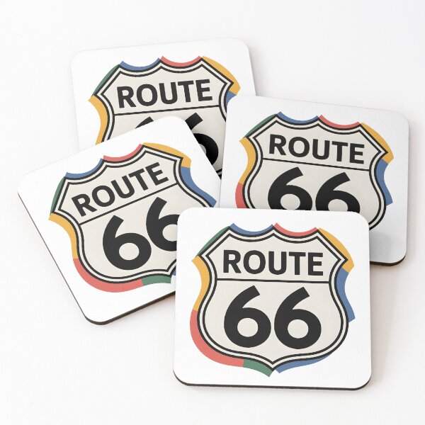 Item preview, Route 66 Minimalist Contemporary Art Print – Retro American Highway Decor designed and sold by OzzFrequency.