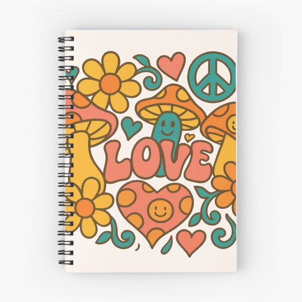 Item preview, Groovy Love Garden – Retro Mushrooms and Hearts Design designed and sold by Ombrya.