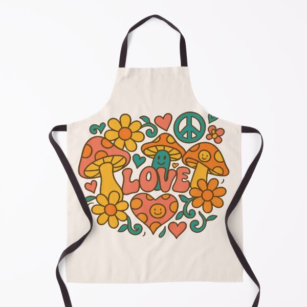 Item preview, Groovy Love Garden – Retro Mushrooms and Hearts Design designed and sold by Ombrya.
