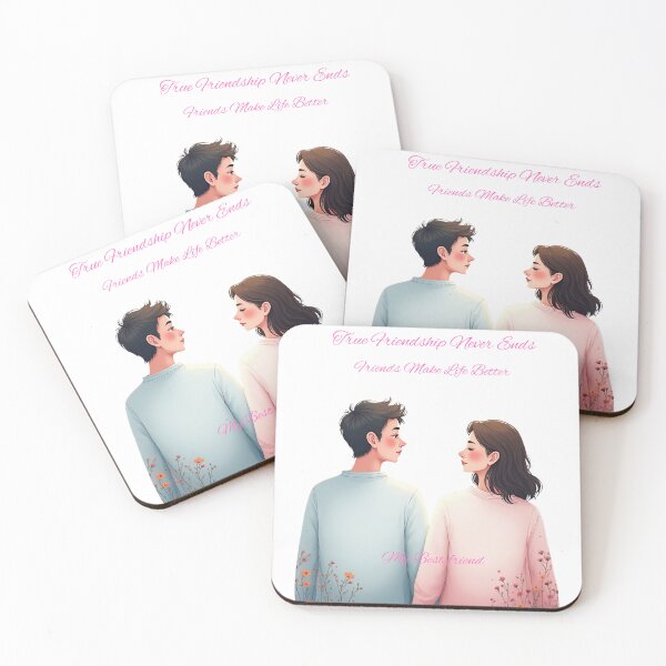 Item preview, You + Me = Besties, Friends Make Life Better, Together Through It All, My Favorite Human, Side by Side, Heart to Heart designed and sold by GDbanners.