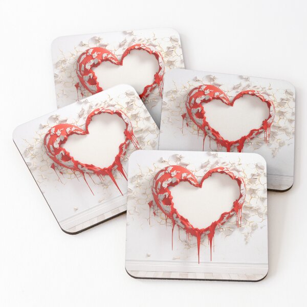 Item preview, Shattered Love: Heart Breaking Through Wall designed and sold by anytka.
