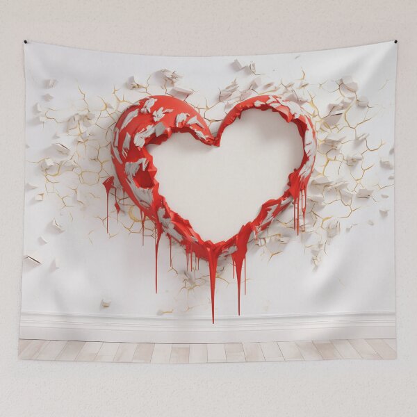 Item preview, Shattered Love: Heart Breaking Through Wall designed and sold by anytka.