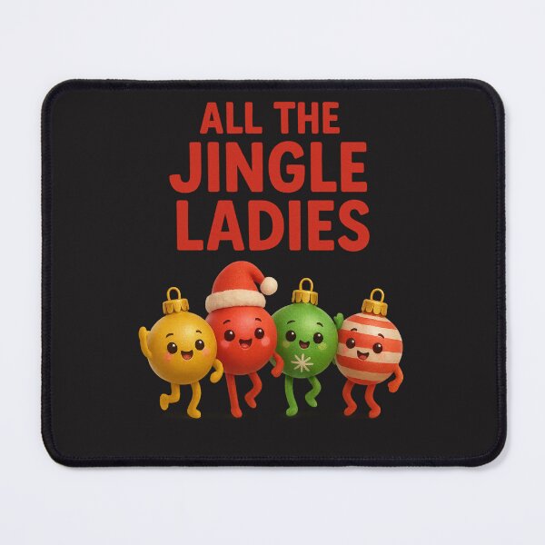 Item preview, Cute Dancing Ornaments - All The Jingle Ladies | Kawaii Christmas Ornament Dance Art designed and sold by Moons Studio.