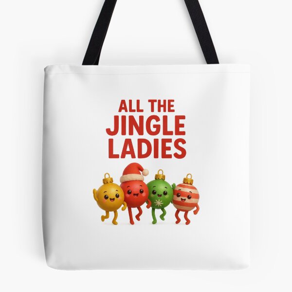 Item preview, Cute Dancing Ornaments - All The Jingle Ladies | Kawaii Christmas Ornament Dance Art designed and sold by Moons Studio.