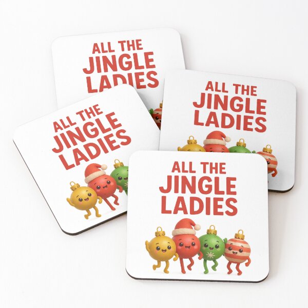 Item preview, Cute Dancing Ornaments - All The Jingle Ladies | Kawaii Christmas Ornament Dance Art designed and sold by Moons Studio.