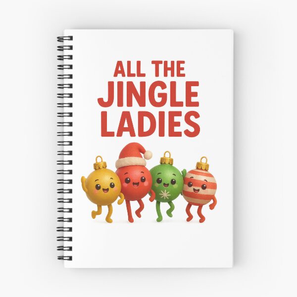 Item preview, Cute Dancing Ornaments - All The Jingle Ladies | Kawaii Christmas Ornament Dance Art designed and sold by Moons Studio.