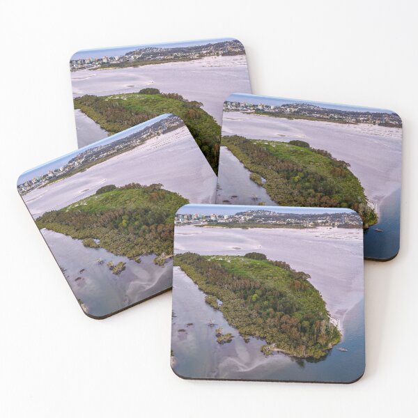 Item preview, Aerial photograph of Wallis Lake featuring an island designed and sold by Justin Mckinney.