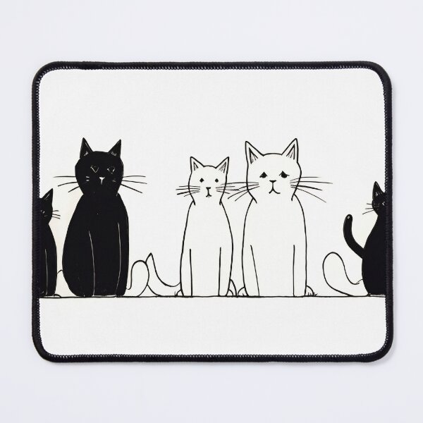 Item preview, Funny cat set. Cartoon pattern in flat illustration style. Cute cats sitting in line, diverse domestic cats. Wallpaper designed and sold by anytka.