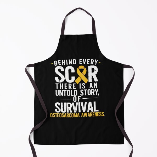 Item preview, Bone Cancer Yellow Ribbon Behind Scar Osteosarcoma Awareness designed and sold by estellaken.