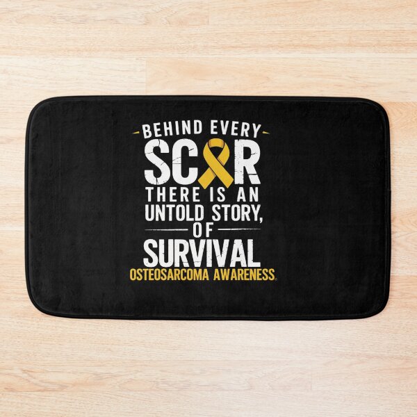 Item preview, Bone Cancer Yellow Ribbon Behind Scar Osteosarcoma Awareness designed and sold by estellaken.