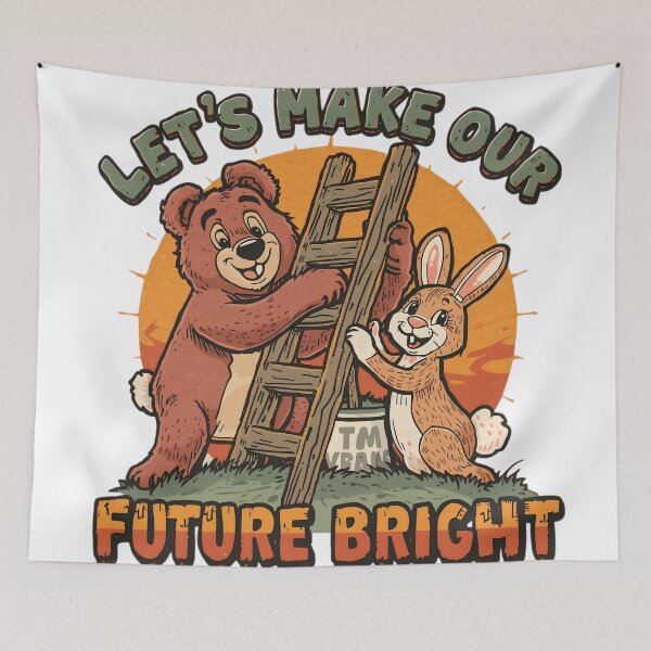 Item preview, Retro Cute Animals – Future Bright Quote designed and sold by SoulenCify.