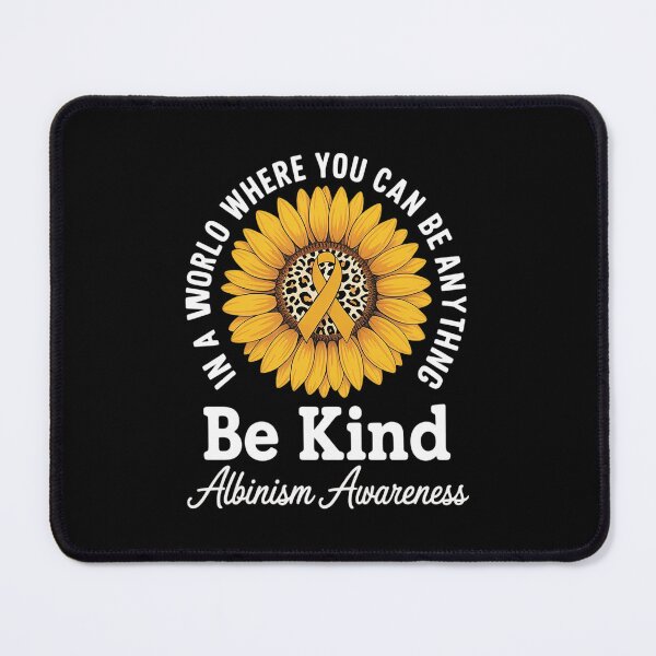Item preview, Be Kind Albinism Awareness Warrior Sunflower Yellow Ribbon designed and sold by HaileyRobel.