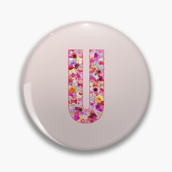 Item preview, Floral Letter U –  Botanical English Alphabet Monogram Typography Design designed and sold by TheSassyNoble.