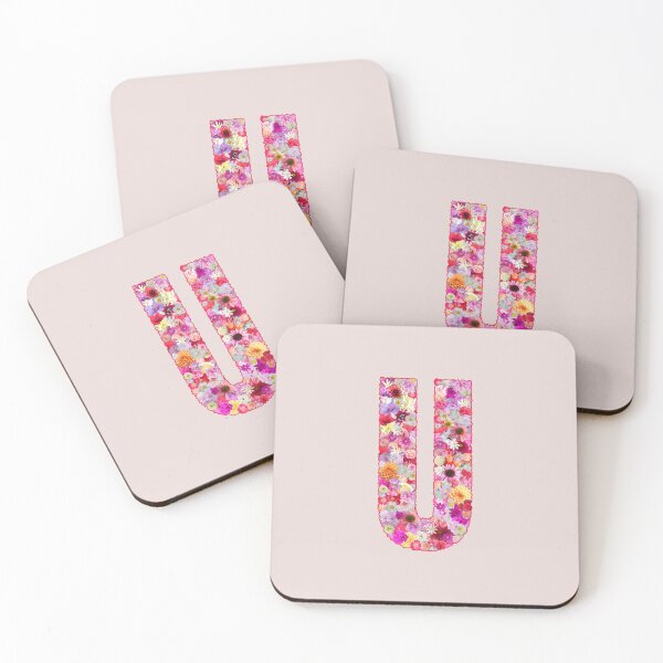 Item preview, Floral Letter U –  Botanical English Alphabet Monogram Typography Design designed and sold by TheSassyNoble.
