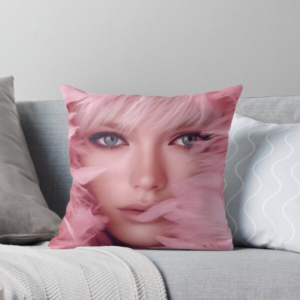 Item preview, Close up fashion studio photo of an elegant woman in pink feathers designed and sold by anytka.