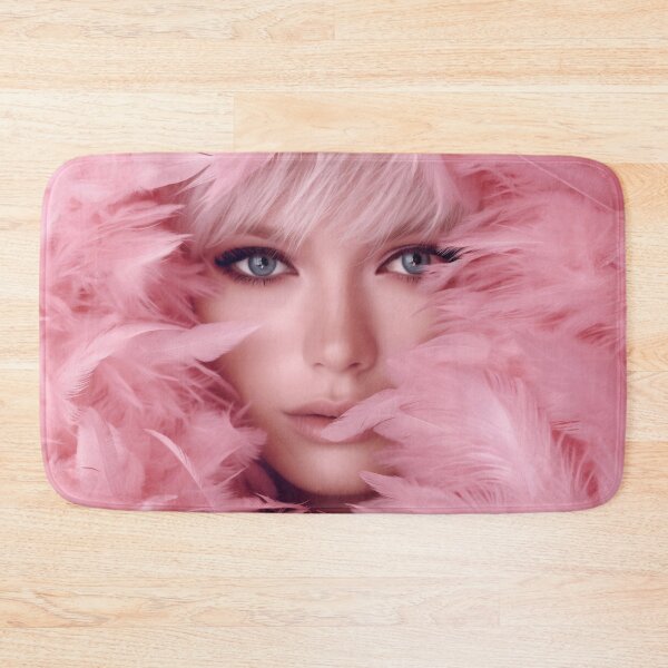 Item preview, Close up fashion studio photo of an elegant woman in pink feathers designed and sold by anytka.