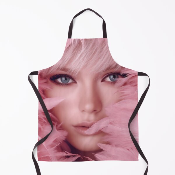 Item preview, Close up fashion studio photo of an elegant woman in pink feathers designed and sold by anytka.