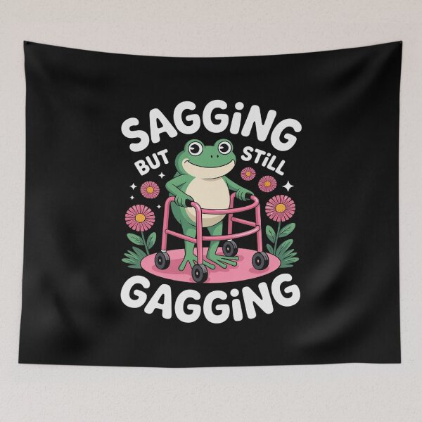 Item preview, Sagging But Still Gagging Meme Frog Humor Women designed and sold by GGrizeldaRivas.