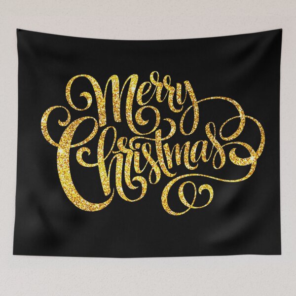 Item preview, Gold Glitter Merry Christmas Lettering designed and sold by AmetistLight.