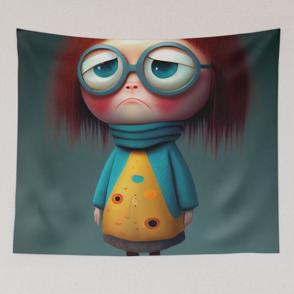 Item preview, Fantasy creature illustration. Cartoon with myth fairy tale character. The character is upset designed and sold by anytka.