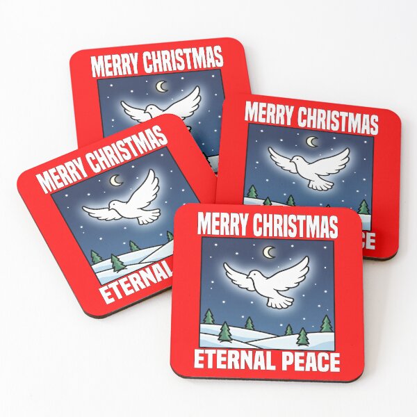 Item preview, MERRY CHRISTMAS - ETERNAL PEACE | Dove Silhouette Christmas | Peaceful Holiday Design designed and sold by KEF Custom.