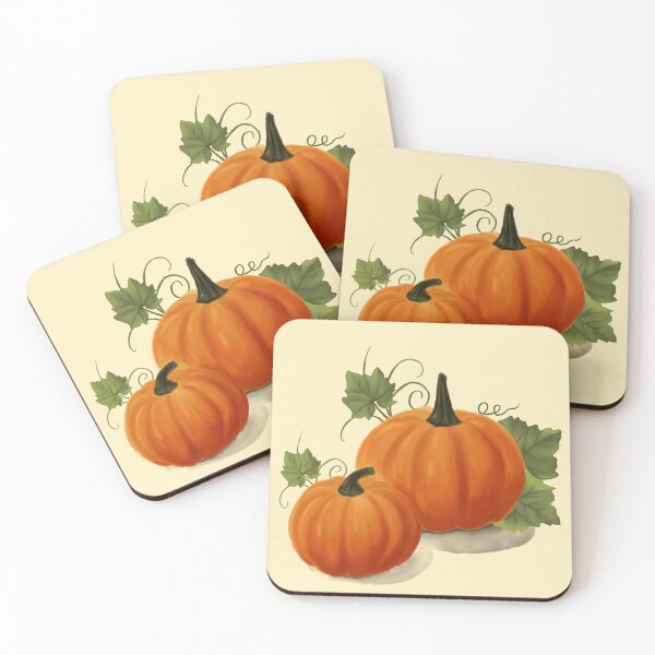 Item preview, Two Pumpkins in pumpkin patch with vines designed and sold by SolarFamily.