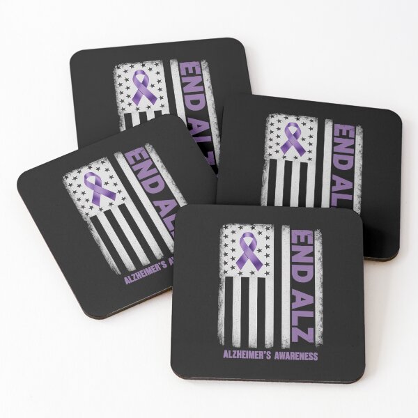 Item preview, Alzheimers American Flag End Alz Alzheimer's Awareness designed and sold by estellaken.