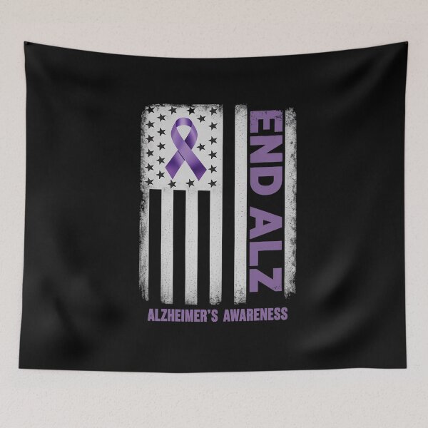Item preview, Alzheimers American Flag End Alz Alzheimer's Awareness designed and sold by estellaken.