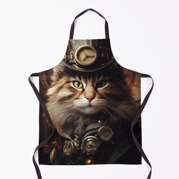 Item preview, Steampunk cat with glasses. Abstract surreal illustration. Digital designer art. Cyberpunk painting designed and sold by anytka.