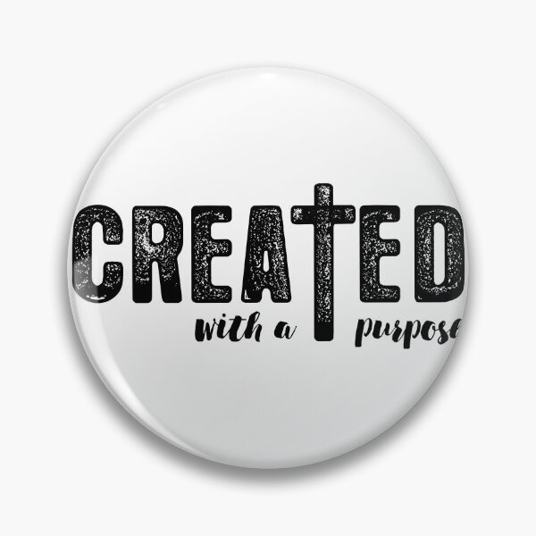 Item preview, Created with a Purpose, Christian motivational logo, t shirt design designed and sold by Koltukovs.
