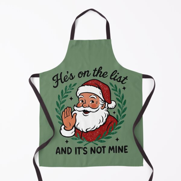 Item preview, He’s On The List Funny Retro Santa Christmas Saying Quote designed and sold by FreshVibe Prints.