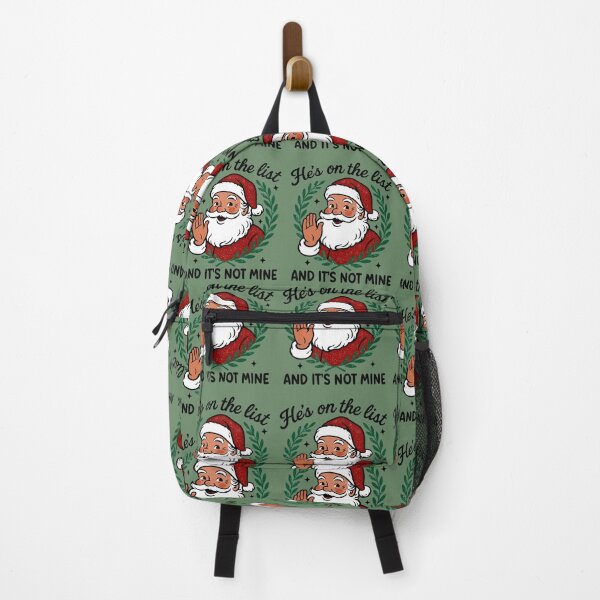 Item preview, He’s On The List Funny Retro Santa Christmas Saying Quote designed and sold by FreshVibe Prints.