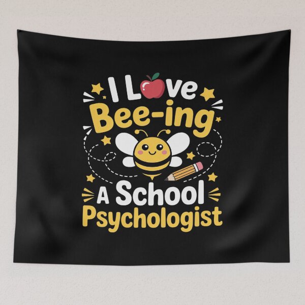 Item preview, I Love Bee-Ing A School Psychologist Cute Bee Psychology designed and sold by BlackStars3Neon.