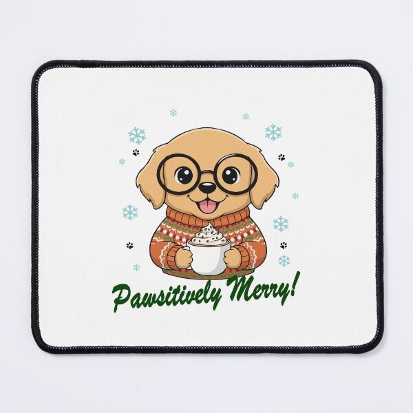 Item preview, Pawsitively Merry Golden Retriever in Christmas Sweater with Hot Cocoa | Dog Lovers designed and sold by The Real Life Symphony.