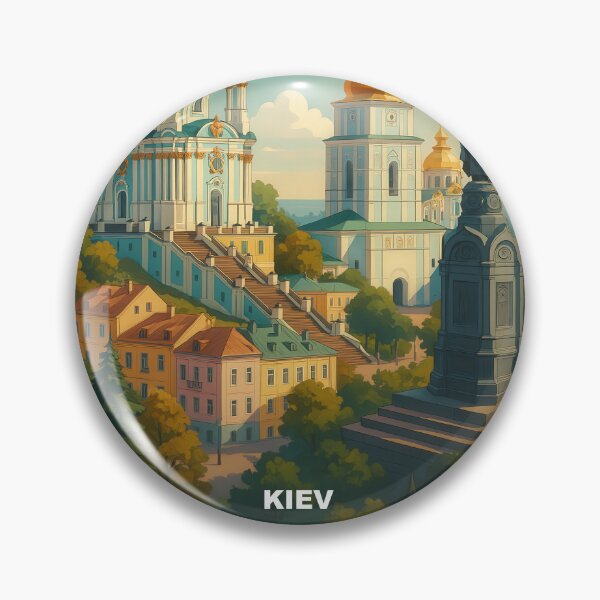 Item preview, Greetings from KIEV UKRAINE 2 - Modern Colorful City View designed and sold by Earth Celebration Designs.