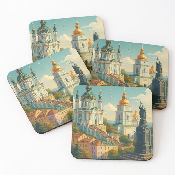 Item preview, Greetings from KIEV UKRAINE 2 - Modern Colorful City View designed and sold by Earth Celebration Designs.