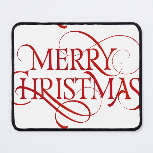 Item preview, Elegant Red Merry Christmas Calligraphy designed and sold by AmetistLight.