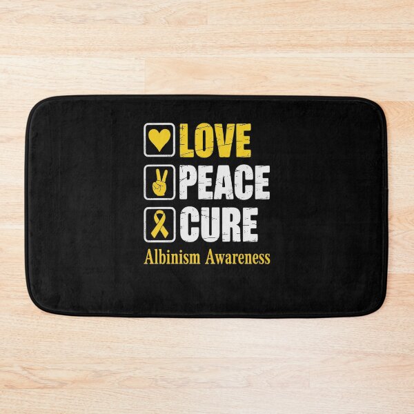 Item preview, Albinism Awareness Love Peace Cure Support In June Yellow designed and sold by RansomFlatley.