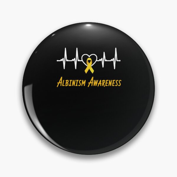 Item preview, Albinism Awareness HeartBeat Support In June Yellow Ribbon designed and sold by RayArmstrong.