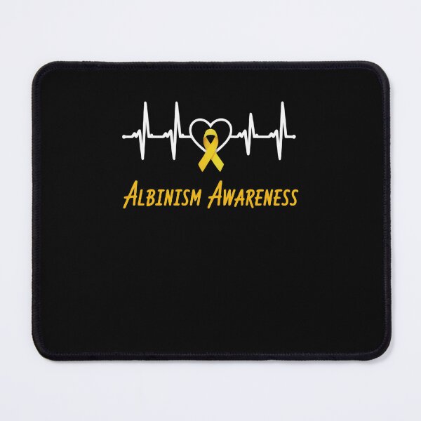 Item preview, Albinism Awareness HeartBeat Support In June Yellow Ribbon designed and sold by RayArmstrong.